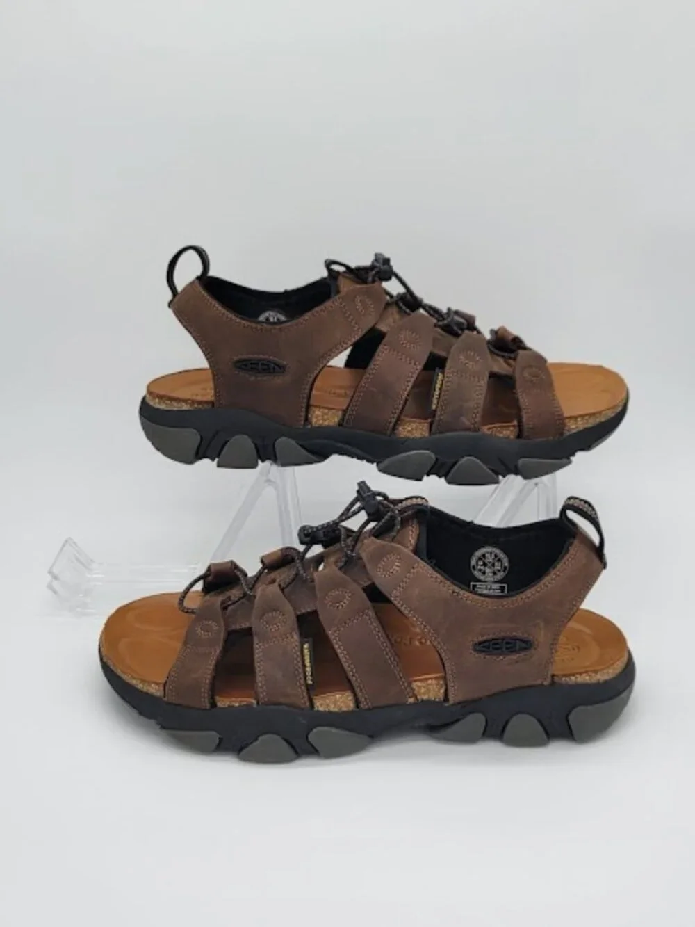 KEEN Men’s Daytona II Brown Leather open-Toe Outdoor Sandals Size 12 NWOB